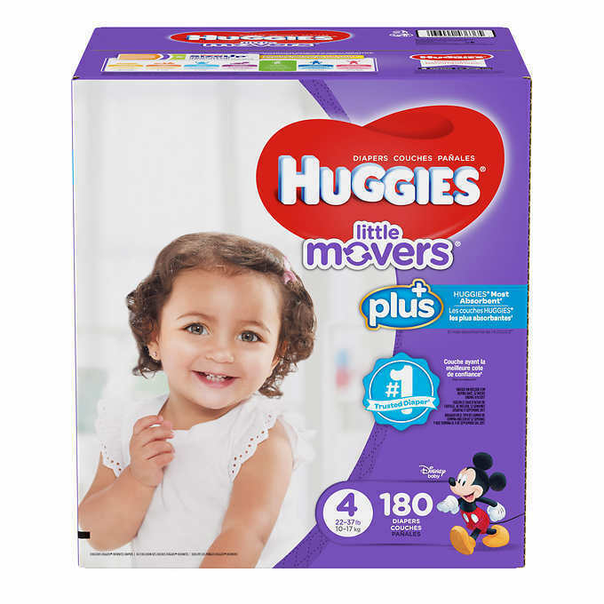 Huggies Plus Diapers Size 4: 22-37lbs, 180ct - Free Shipping - New!