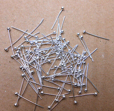 16-60mm 200pcs Design Diy Finding 925 Silver Plate Bead Head Pins Needles