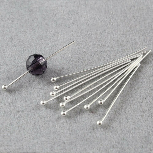 200pcs 16-50mm Metal Ball Head Pins Eye Pins Dia 0.5mm For Diy Jewelry Findings