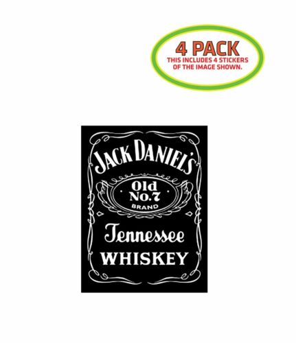 Jack Daniels Sticker Vinyl Decal 4 Pack