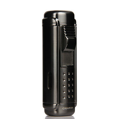 Cigarism Black Insect 4 Torch Flame Cigar Lighter With Cigar Punch