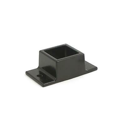 Aluminum Fence Standard Wall Mount 1" X 1" For Rails - Residential (black)