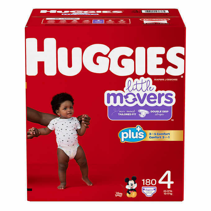 Huggies Little Movers  Baby Diapers, Size 4: 22-37lbs, 174 Count  Cws