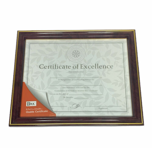 Dax Gold-trimmed Document Frame W/certificate, 8.5 X 11, Mahogany, N2709n7t