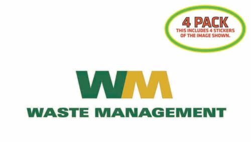 Waste Management Sticker Vinyl Decal 4 Pack