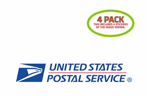 Usps United States Postal Service Sticker Vinyl Decal 4 Pack