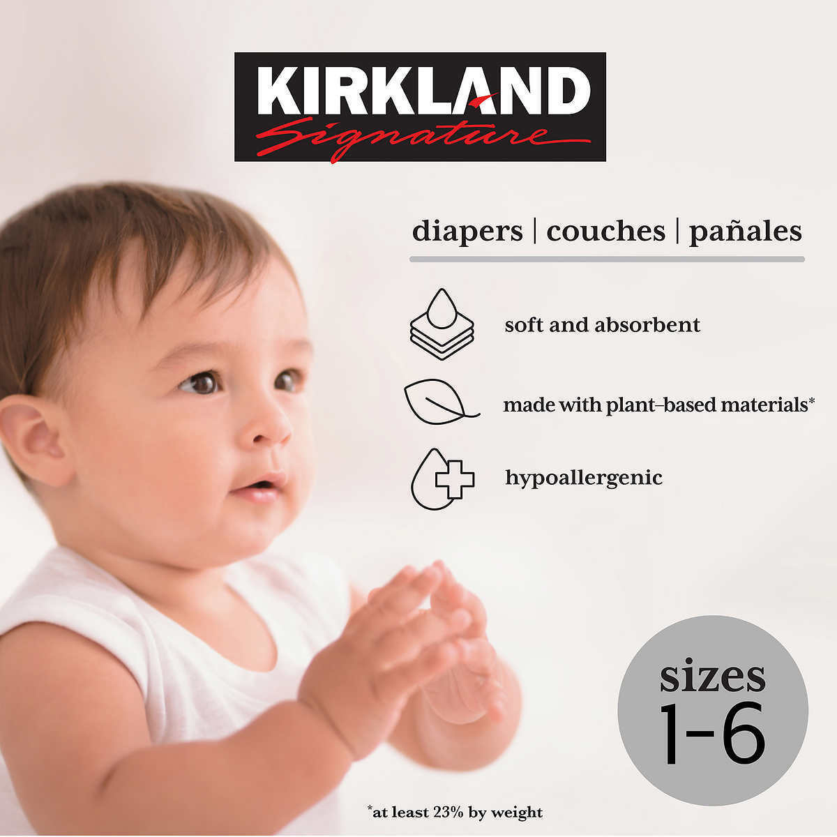 Kirkland Signature Diapers Sizes 1-6