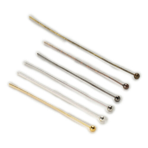 100 Piece 6 Colors Ball Head Pins Findings Accessories Jewelry Making 20-50mm