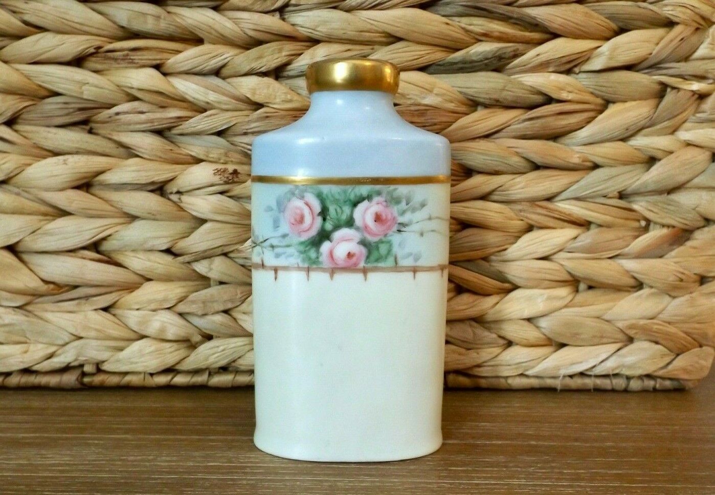 Antique O & E.g. Royal Austria Talcum Powder Porcelain Bottle Or Container